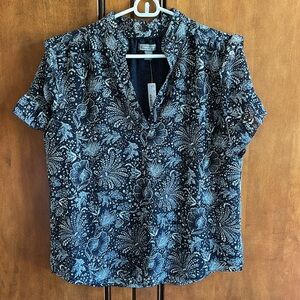 J. Crew Point Sur floral print blouse size small NWT